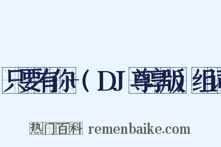 只要有你+(DJ尊享版)组词是什么意思的图片